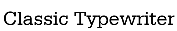 Classic Typewriter Font Image