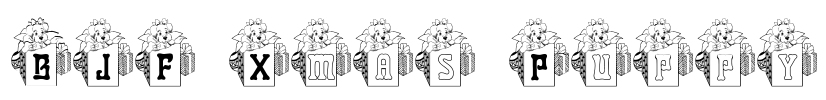 BJF Xmas Puppy Font Image