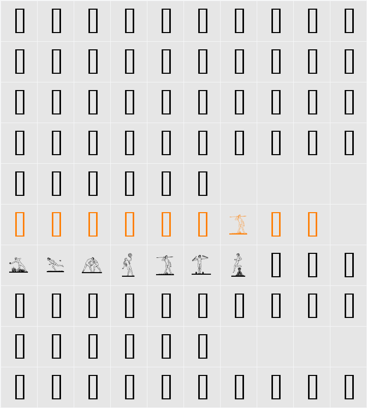 Atleter Character Map