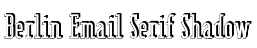 Berlin Email Serif Shadow