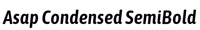 Asap Condensed SemiBold Font Image