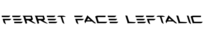 Ferret Face Leftalic Font Image