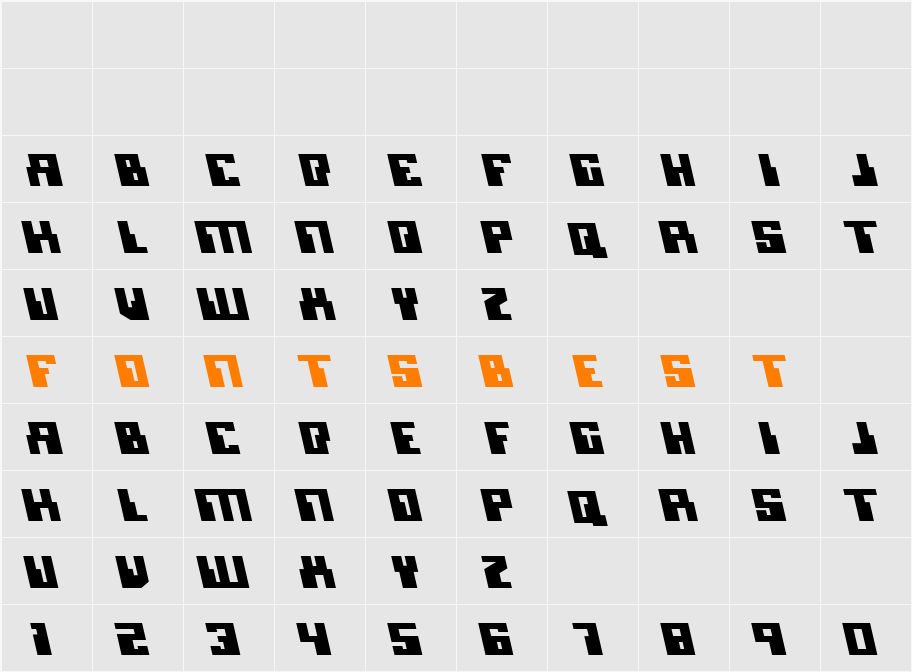 Micronian Leftalic Character Map