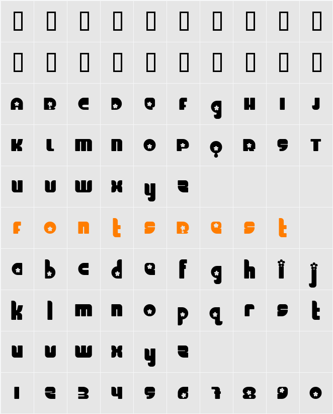 JI-Justed Character Map