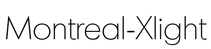 Montreal-Xlight Font Image
