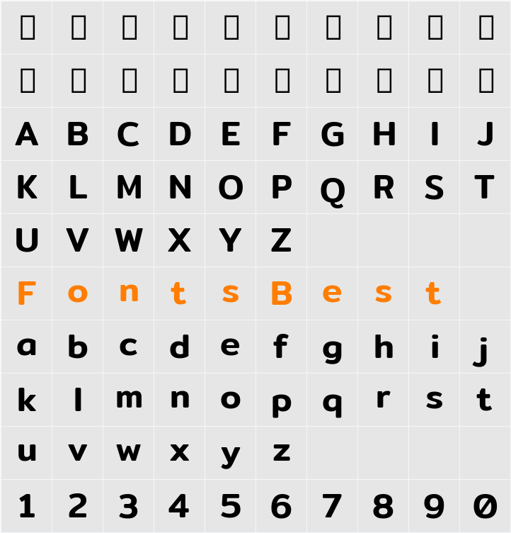 Mitr Medium Character Map