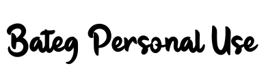 Bateg Personal Use Font Image