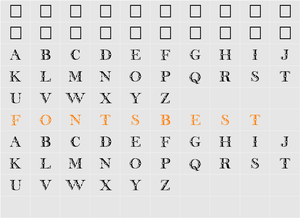 Beffle Character Map