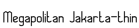 Megapolitan Jakarta-thin Font Image