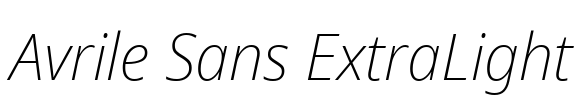 Avrile Sans ExtraLight