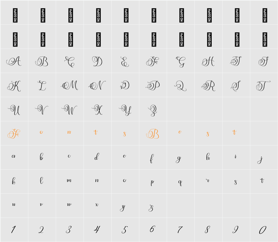 Angeliny Character Map