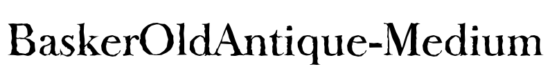 BaskerOldAntique-Medium Font Image