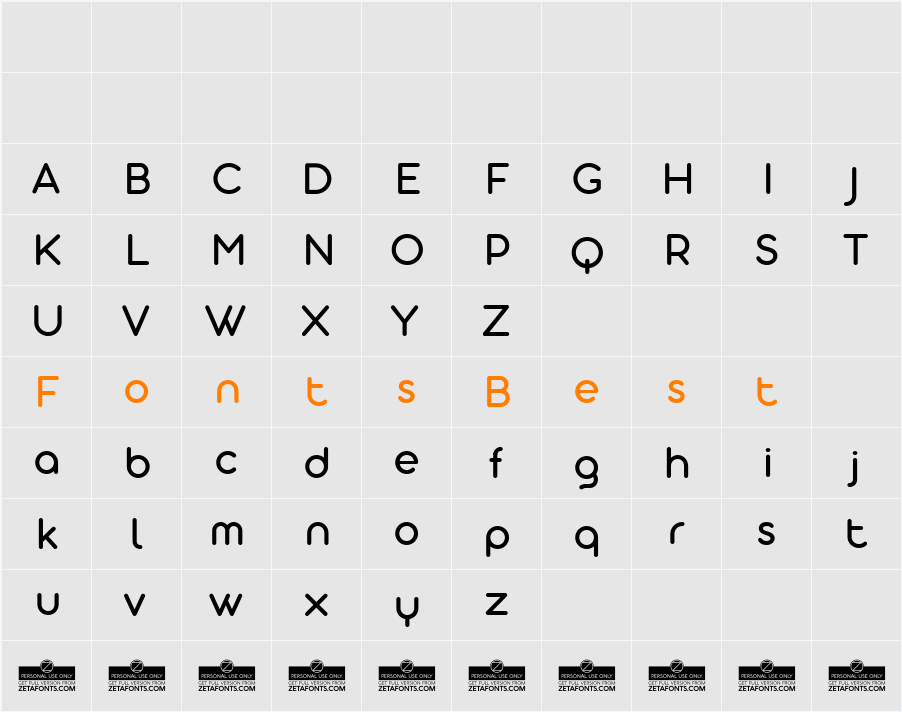 Aristotelica Display Trial Character Map