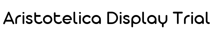 Aristotelica Display Trial Font Image