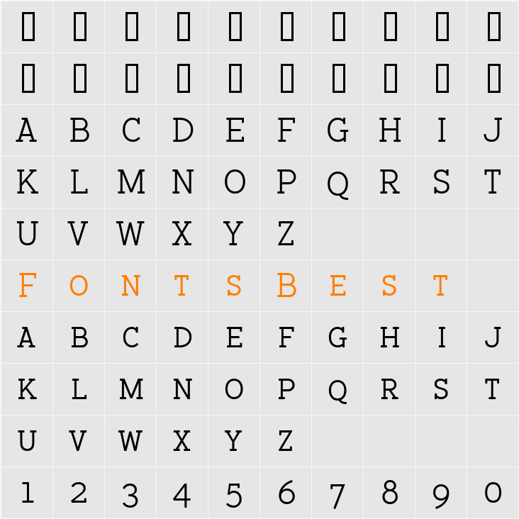 BacktalkSerif BTN SC Character Map
