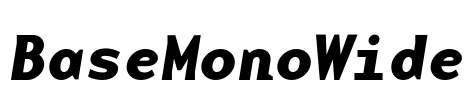 BaseMonoWide Font Image