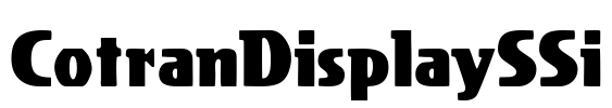 CotranDisplaySSi Font Image