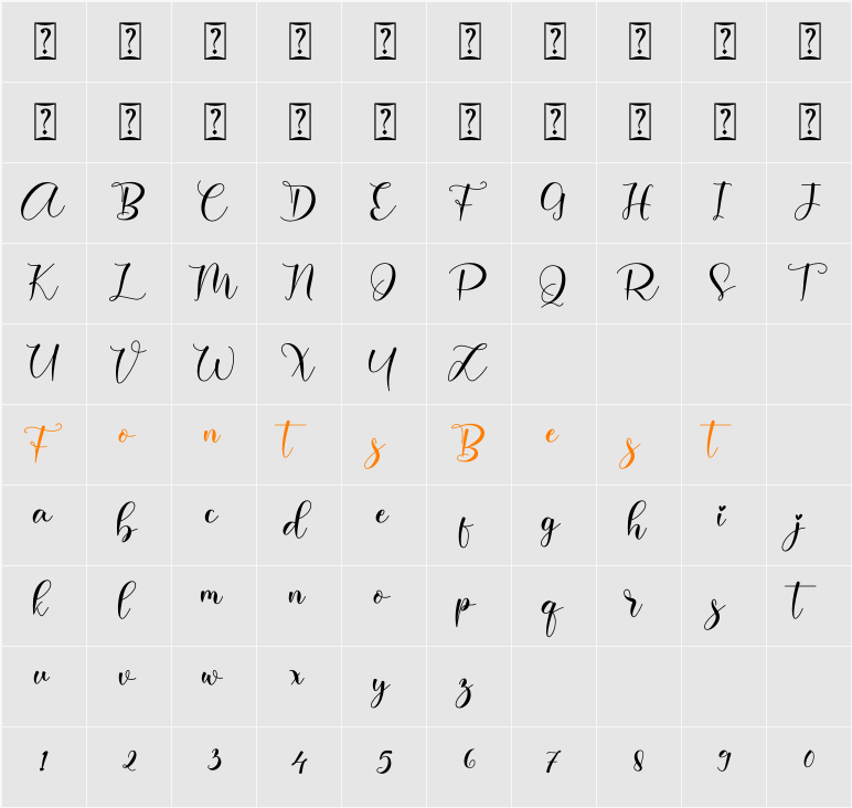 Ainsley Character Map