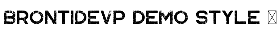 BrontideVP Demo Style 2 Font Image