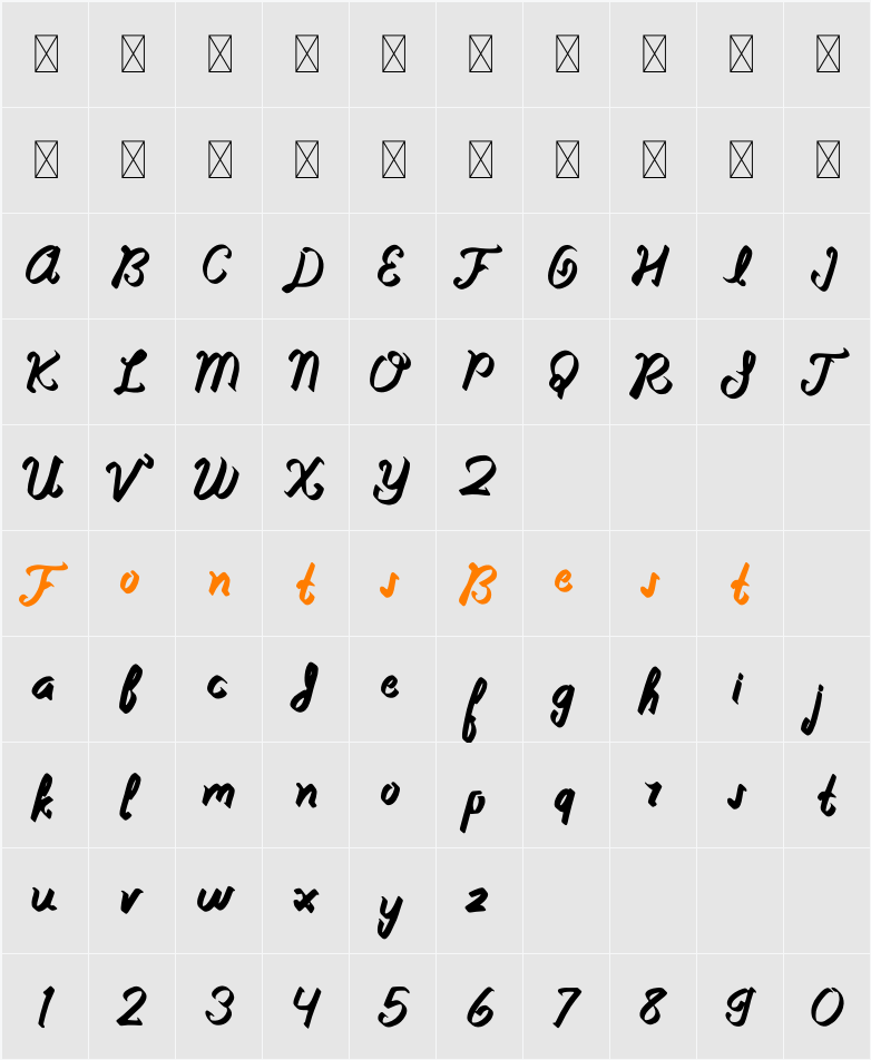 Babylonya Character Map