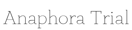 Anaphora Trial Font Image