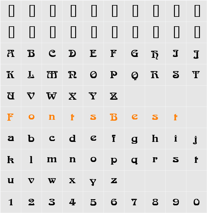 DSU_Orchid Character Map