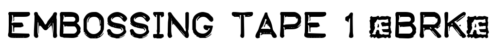 Embossing Tape 1 (BRK)