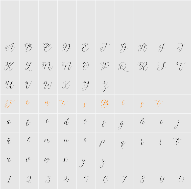 Avalien Character Map