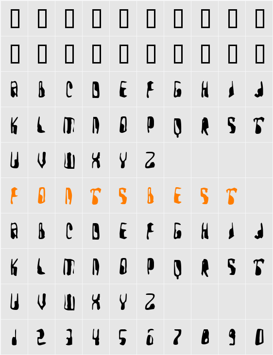 JI-Martin Character Map