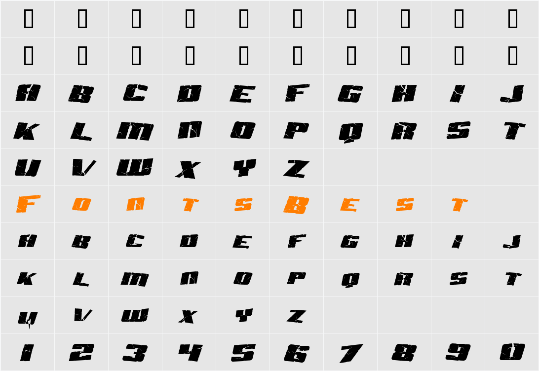 Aftershock Debris Character Map