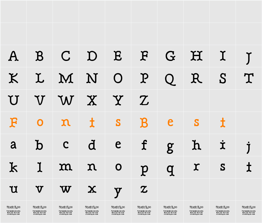 BONEBASTIC Character Map