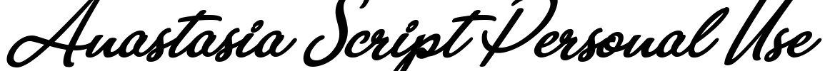 Anastasia Script Personal Use Font Image