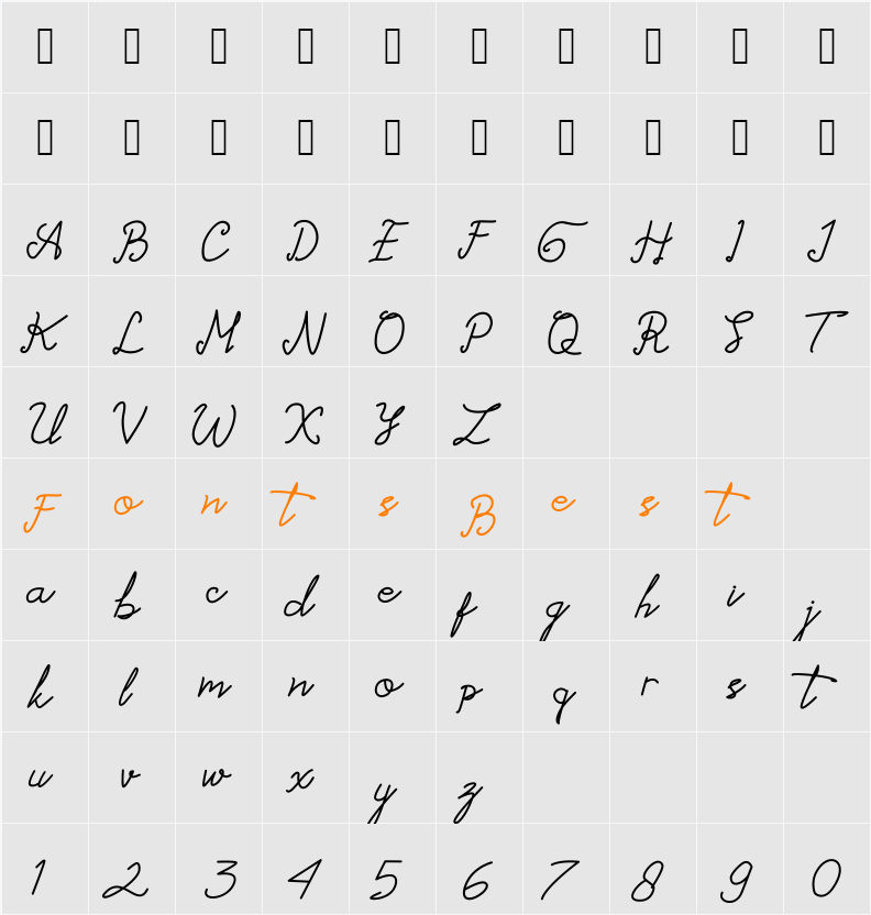 Alessandro_Signature_Demo Character Map