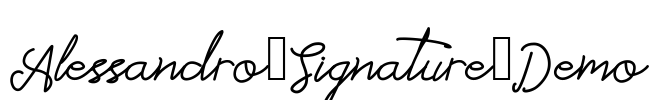 Alessandro_Signature_Demo Font Image