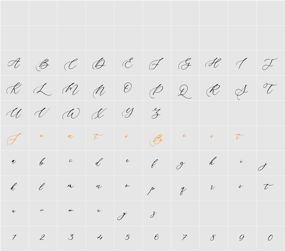 Beautica Character Map
