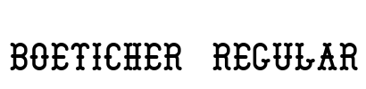 Boeticher Regular