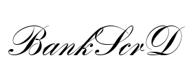 BankScrD Font Image