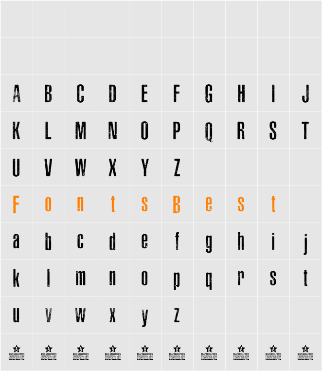 ASPHALTIC SCRATCH ROUNDED PERSO Character Map