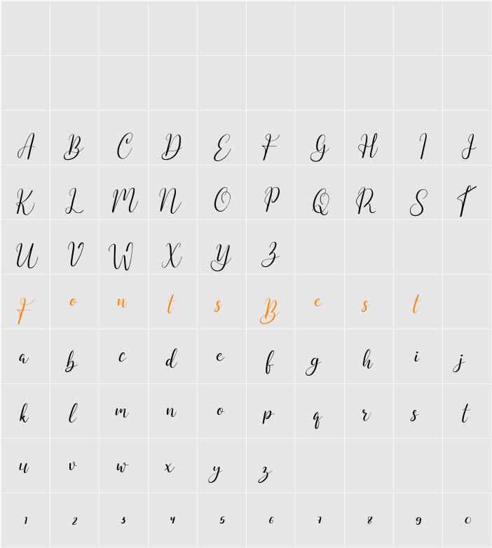 Amitha Character Map