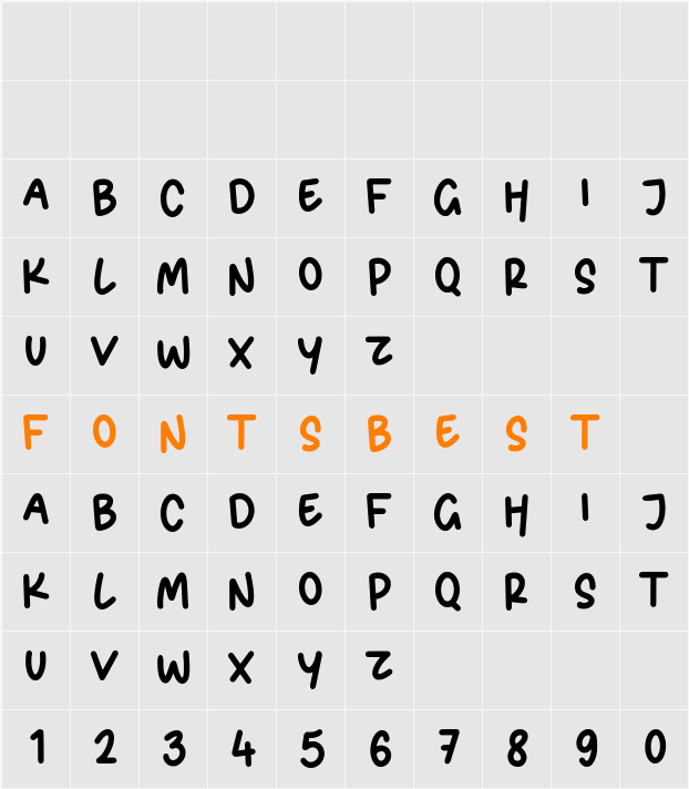 BREAKBONE Character Map