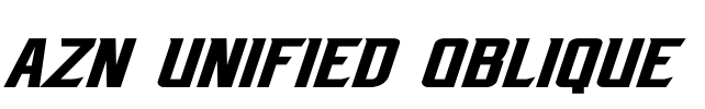 AZN Unified Oblique Font Image
