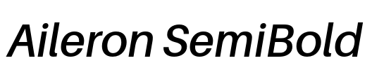 Aileron SemiBold Font Image