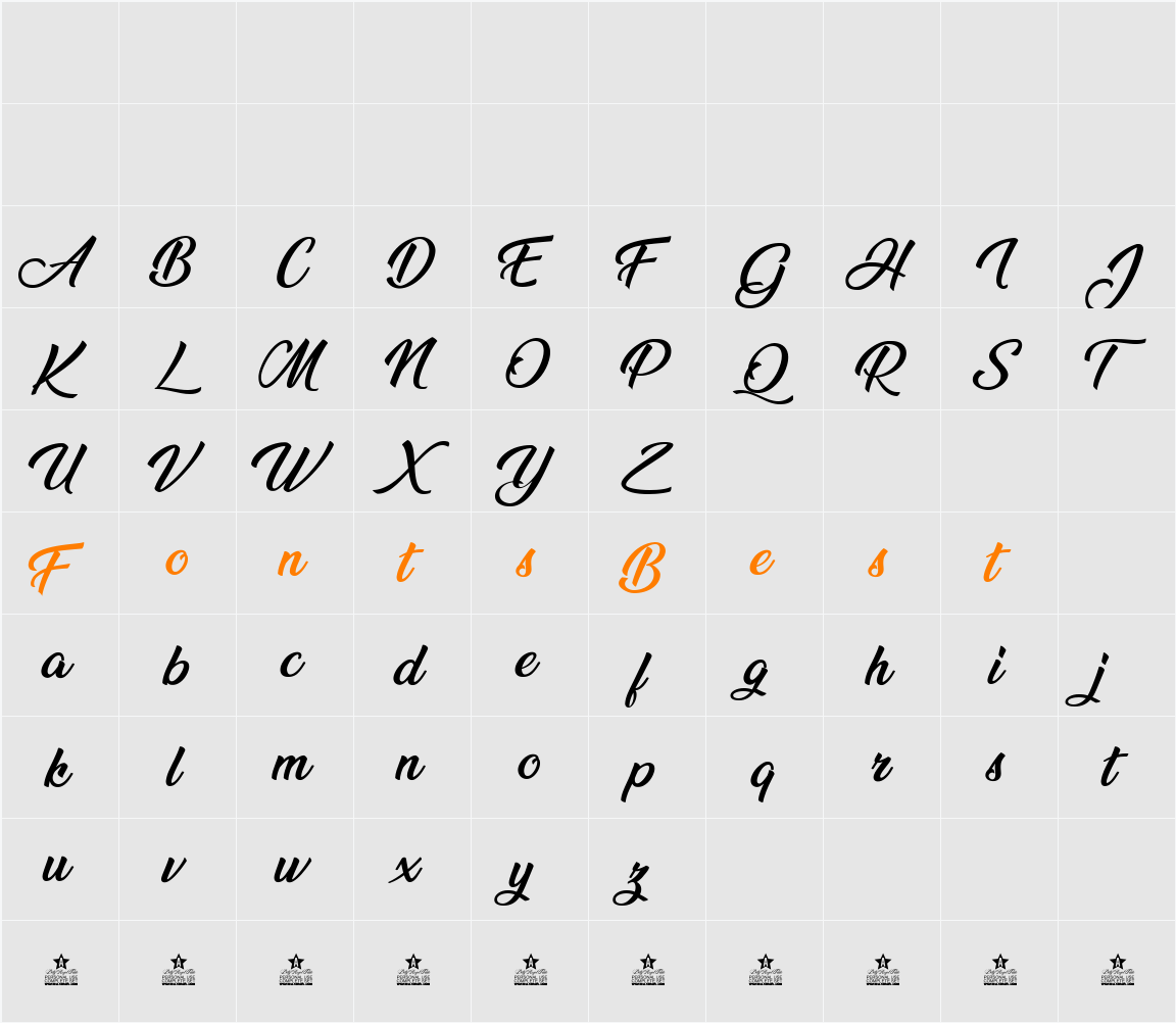 Ananda Black Character Map