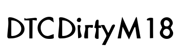 DTCDirtyM18 Font Image