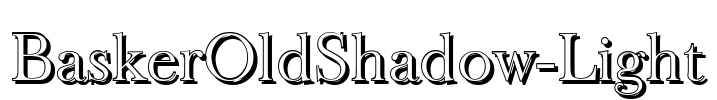 BaskerOldShadow-Light Font Image