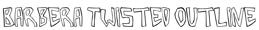 Barbera Twisted Outline Font Image