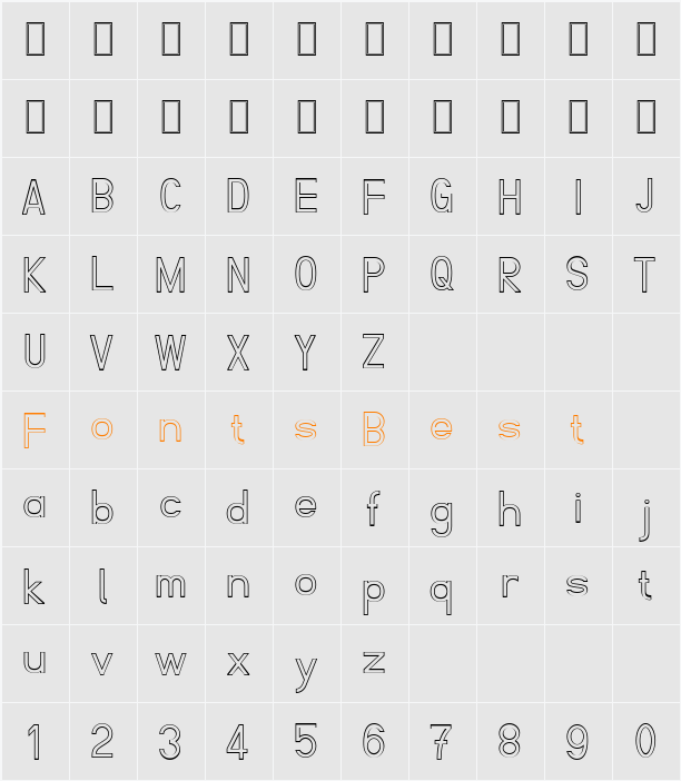 Fibel Nord  Kontur Character Map