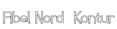 Fibel Nord  Kontur Font Image