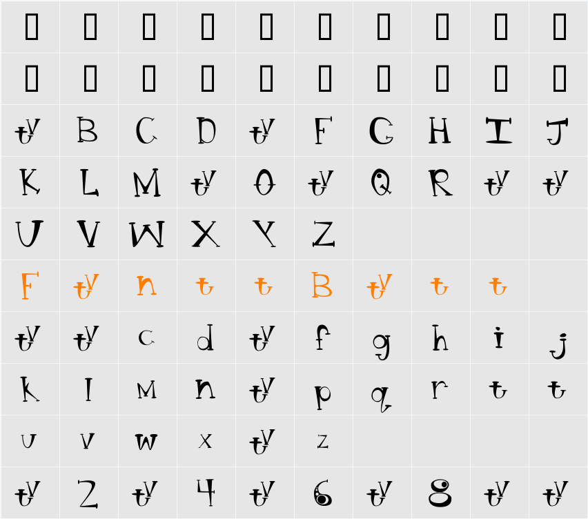 BT Bong Blasted Aliens Trial Character Map