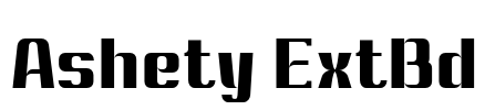 Ashety ExtBd Font Image